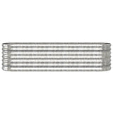 Boîte de planification Vidaxl 152x40x36 cm Couleur en argent en acier galvanisé