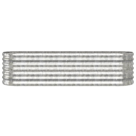 Boîte de planification Vidaxl 152x40x36 cm Couleur en argent en acier galvanisé