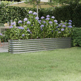 Boîte de planification Vidaxl 224x40x36 cm en poudre en acier en acier couleur