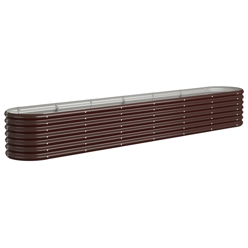 Jardinière Vidaxx 260x40x36 cm acier thermolaqué marron