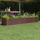 Jardinière Vidaxx 260x40x36 cm acier thermolaqué marron