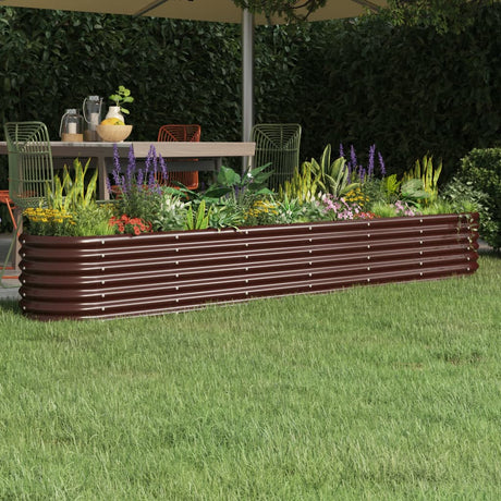 Vidaxx jardinière 260x40x36 cm acier galvanisé marron