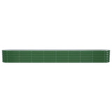 Vidaxl Planter 332x40x36 cm en poudre et en acier en acier