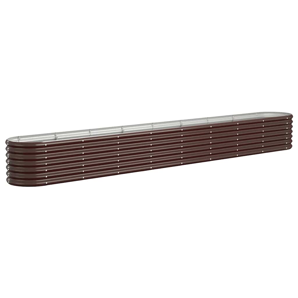 Vidaxx jardinière 332x40x36 cm acier galvanisé marron