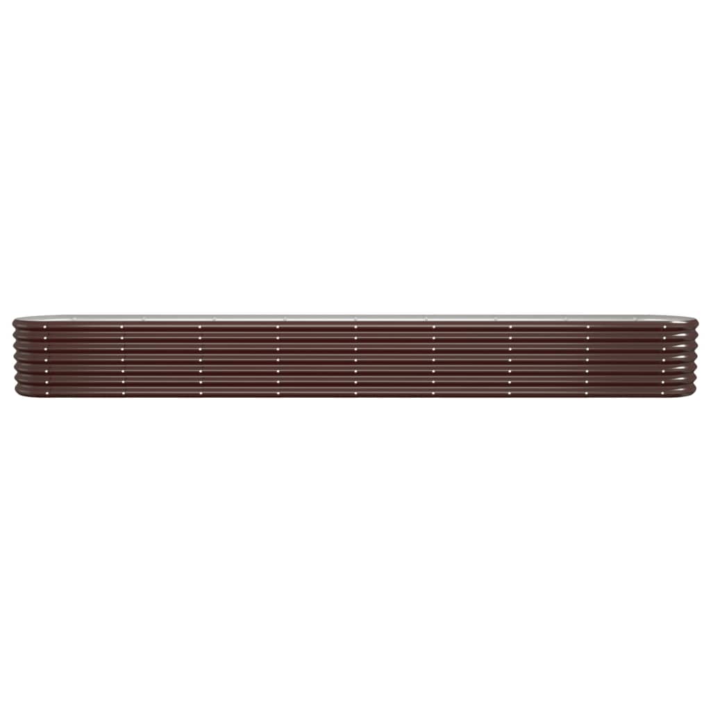 Vidaxx jardinière 332x40x36 cm acier galvanisé marron