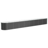 Vidaxl Planter 332x40x36 cm en poudre à anthracite en acier recouvert de