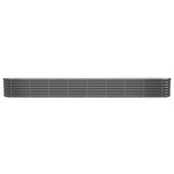 Vidaxl Planter 332x40x36 cm en poudre à anthracite en acier recouvert de