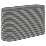 Boîte de planification Vidaxl 114x40x68 cm en poudre-gris en acier recouvert