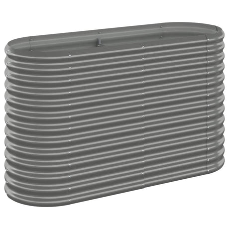 Jardinière Vidaxx 114x40x68 cm gris acier peint par poudrage
