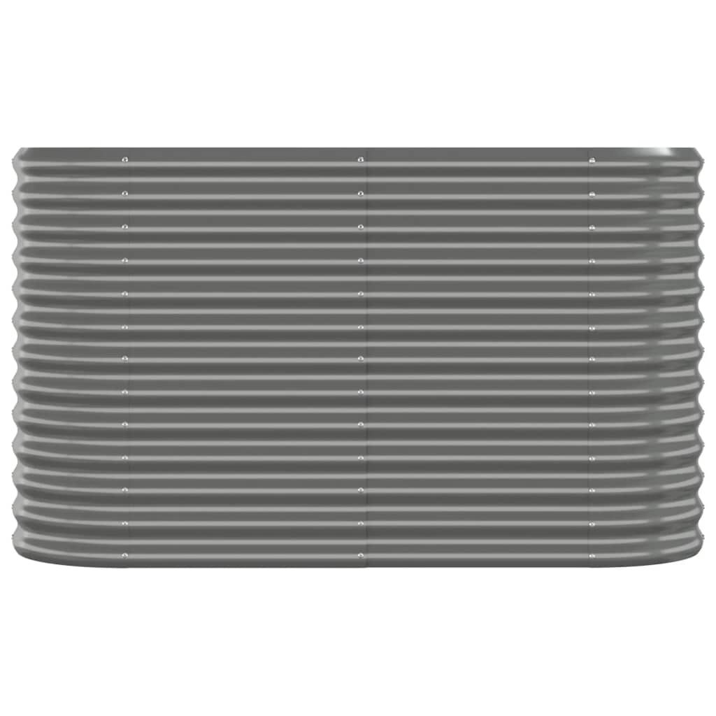 Jardinière Vidaxx 114x40x68 cm gris acier peint par poudrage
