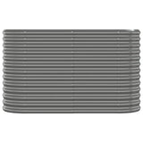 Jardinière Vidaxx 114x40x68 cm gris acier peint par poudrage