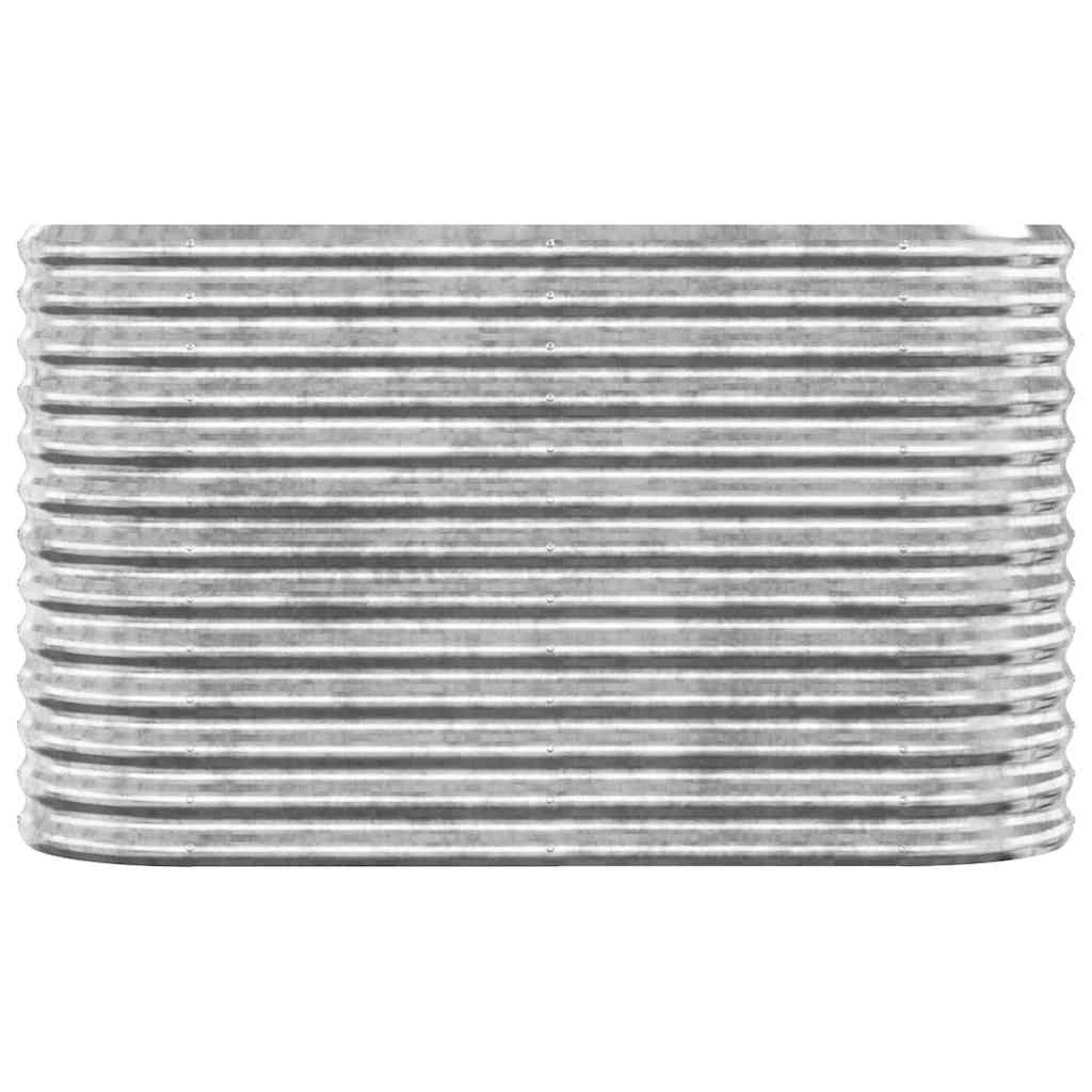 Jardinière VidaXL 114x40x68 cm acier thermolaqué couleur argent