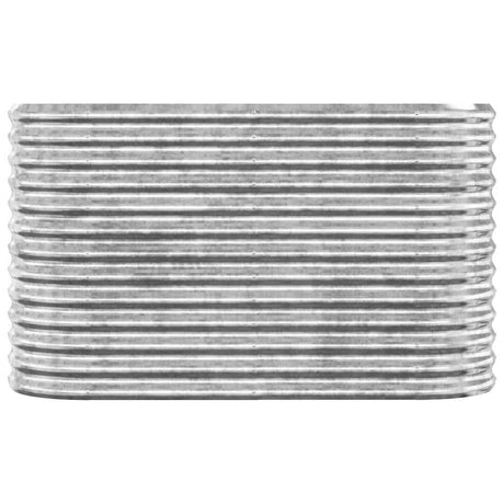 Jardinière VidaXL 114x40x68 cm acier thermolaqué couleur argent