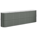Boîte de planification Vidaxl 224x40x68 cm - Anthracite en acier recouvert de