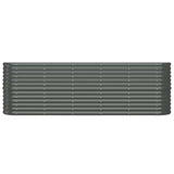 Boîte de planification Vidaxl 224x40x68 cm - Anthracite en acier recouvert de