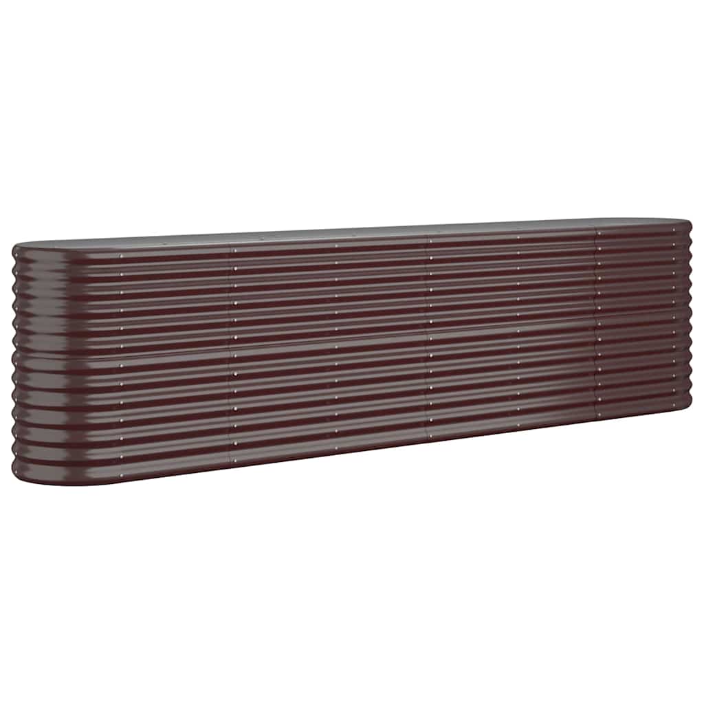 Vidaxx jardinière 260x40x68 cm acier galvanisé marron