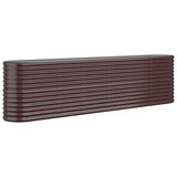 Vidaxx jardinière 260x40x68 cm acier galvanisé marron