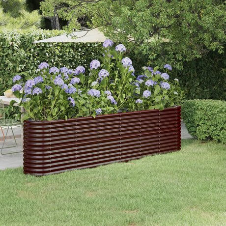 Vidaxx jardinière 260x40x68 cm acier galvanisé marron
