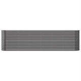 Boîte de planification Vidaxl 260x40x68 cm - Anthracite en acier recouvert de