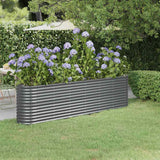 Boîte de planification Vidaxl 260x40x68 cm - Anthracite en acier recouvert de