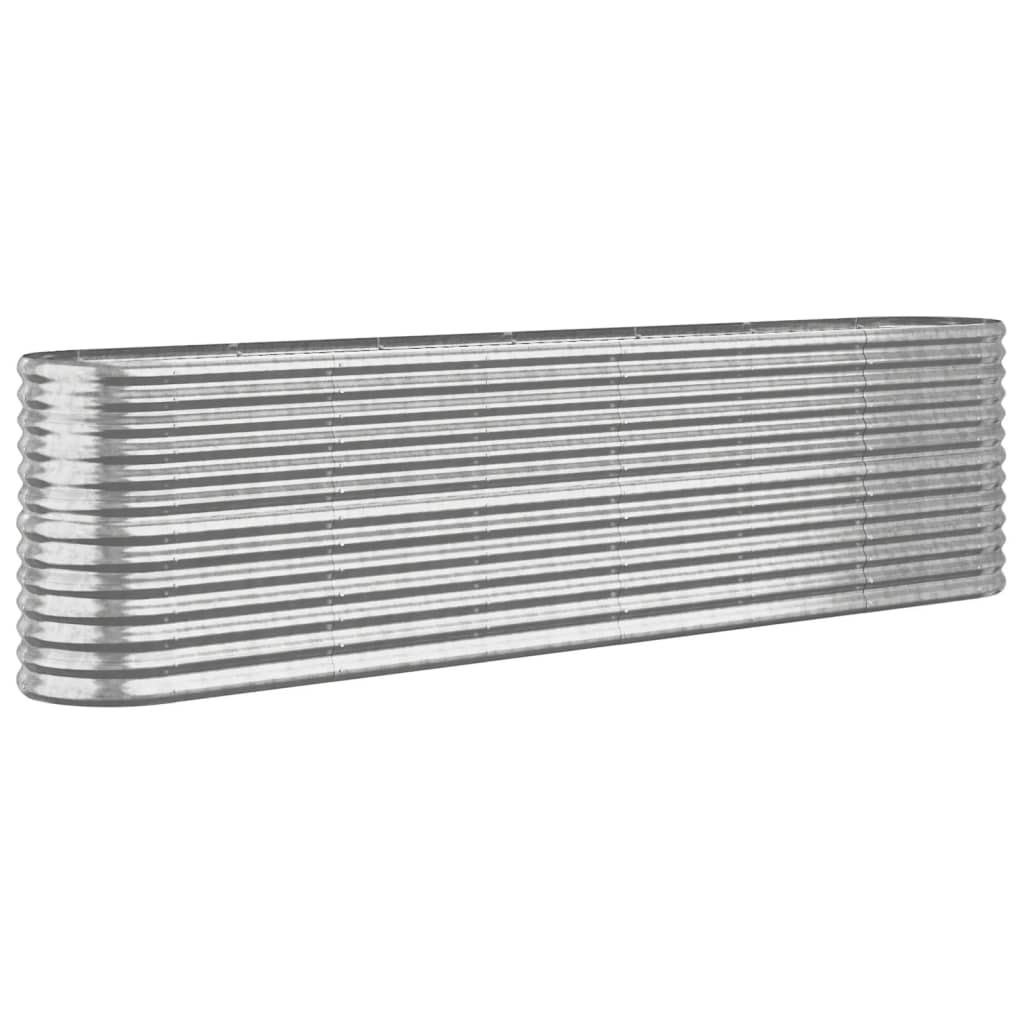 Jardinière Vidaxx 260x40x68 cm acier galvanisé couleur argent