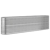 Jardinière Vidaxx 260x40x68 cm acier galvanisé couleur argent