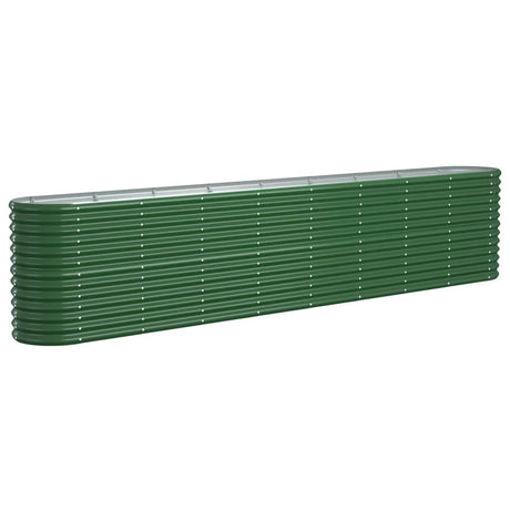 Boîte de planification Vidaxl 332x40x68 cm en poudre et en acier recouvert