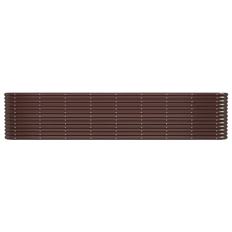 Vidaxl planteur 332x40x68 cm en poudre en poudre brun