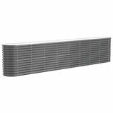 Vidaxl Planter 332x40x68 cm en poudre à anthracite en acier recouvert de