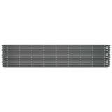 Vidaxl Planter 332x40x68 cm en poudre à anthracite en acier recouvert de