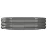 Boîte de planification de Vidaxl 152x80x36 cm en poudre et gris en acier recouvert