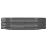 Vidaxl Planter 152x80x36 cm en poudre et en acier recouvert d'anthracite -colored