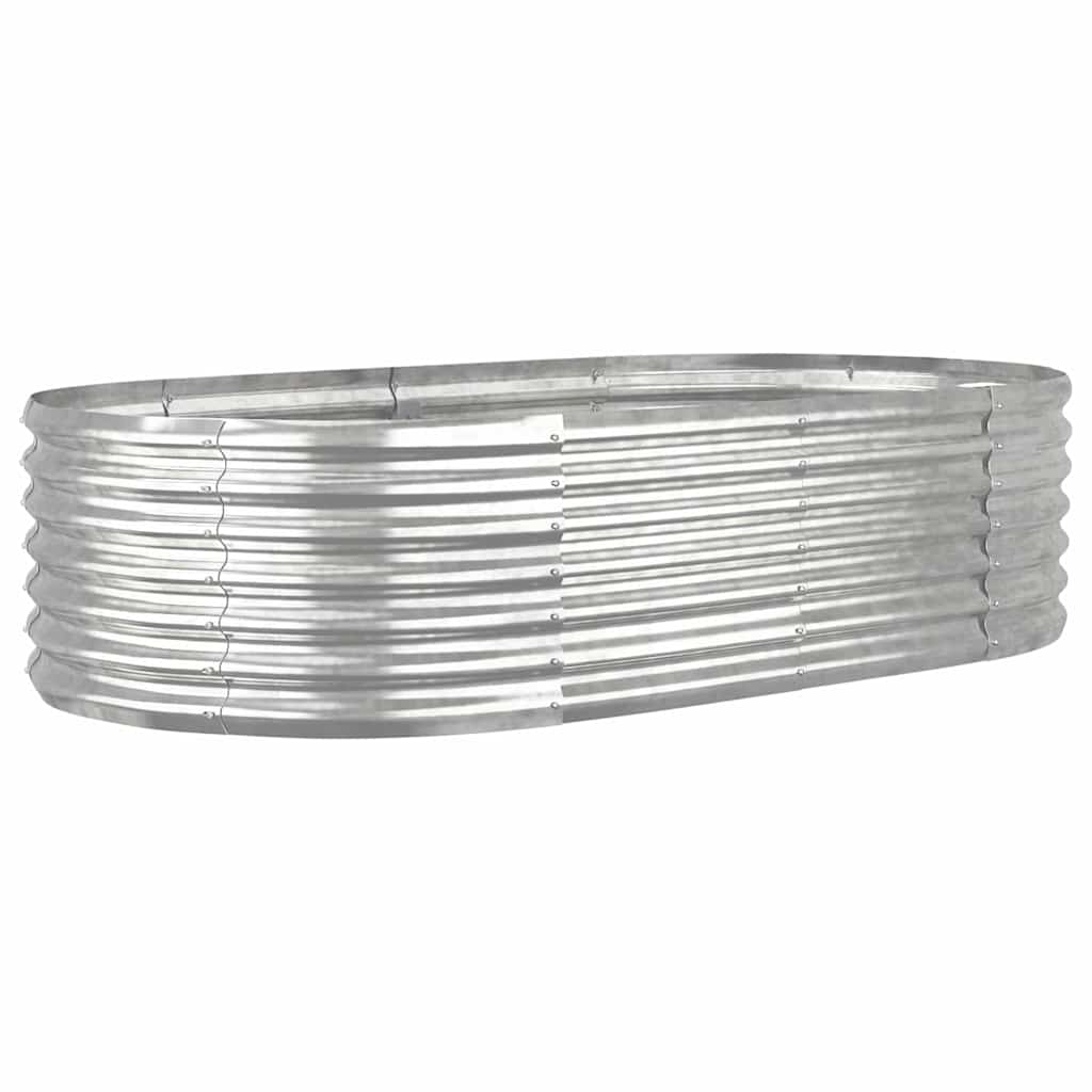 Jardinière Vidaxx 152x80x36 cm acier galvanisé couleur argent