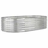 Jardinière Vidaxx 152x80x36 cm acier galvanisé couleur argent