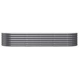 Boîte de planification Vidaxl 224x80x36 cm - Anthracite en acier recouvert de