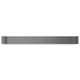 Vidaxl Planter 368x80x36 cm en poudre et gris en acier recouvert