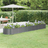 Boîte de planification de Vidaxl 368x80x36 cm en poudre et anthracite en acier recouvert de