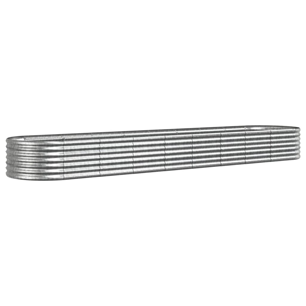 Jardinière Vidaxx 368x80x36 cm acier thermolaqué couleur argent