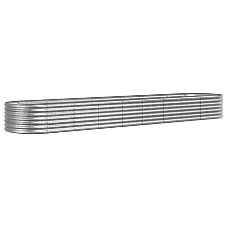 Jardinière Vidaxx 368x80x36 cm acier thermolaqué couleur argent