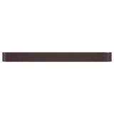 Boîte de planification de Vidaxl 440x80x36 cm en poudre et en acier recouvert de brun