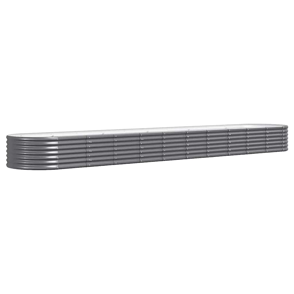 Vidaxl Planning Box 440x80x36 cm en poudre et en acier recouvert d'anthracite -colored