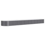 Vidaxl Planning Box 440x80x36 cm en poudre et en acier recouvert d'anthracite -colored