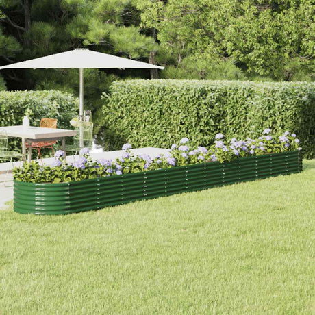 Vidaxx jardinière 512x80x36 cm acier galvanisé vert