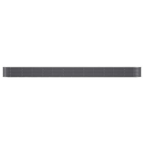 Boîte de planification Vidaxl 512x80x36 cm - Anthracite en acier recouvert de