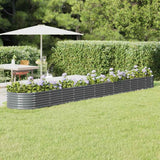 Boîte de planification Vidaxl 512x80x36 cm - Anthracite en acier recouvert de