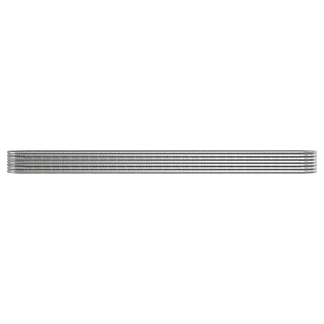 Vidaxl planteur 512x80x36 cm en poudre en poudre en argent en acier coloré
