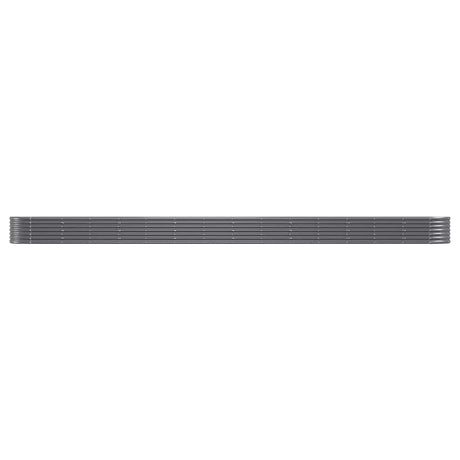 Boîte de planification Vidaxl 620x80x36 cm - Anthracite en acier recouvert de