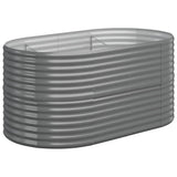 Boîte de planification de Vidaxl 152x80x68 cm en poudre et gris en acier recouvert