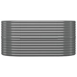 Boîte de planification de Vidaxl 152x80x68 cm en poudre et gris en acier recouvert
