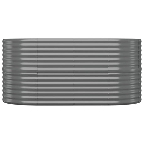 Boîte de planification de Vidaxl 152x80x68 cm en poudre et gris en acier recouvert